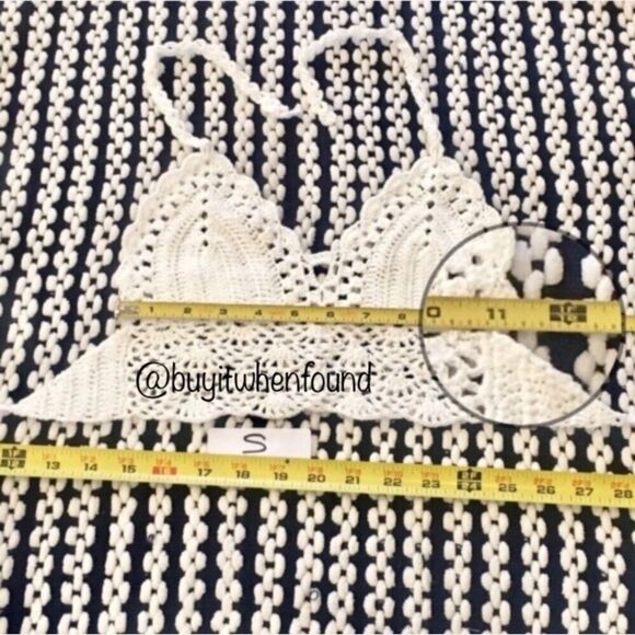 Knit Crochet Halter Crop Top or Crochet Halter Bikini Top Multiple Colors/Sizes - Picture 5 of 8